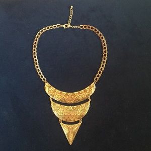 Gold statement necklace